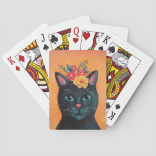 Jeu De Cartes Chat & Fleurs Jouer Cartes