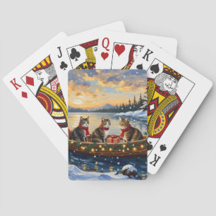 Jeu De Cartes Chat Maine Coon Noël Bateau Fêtes