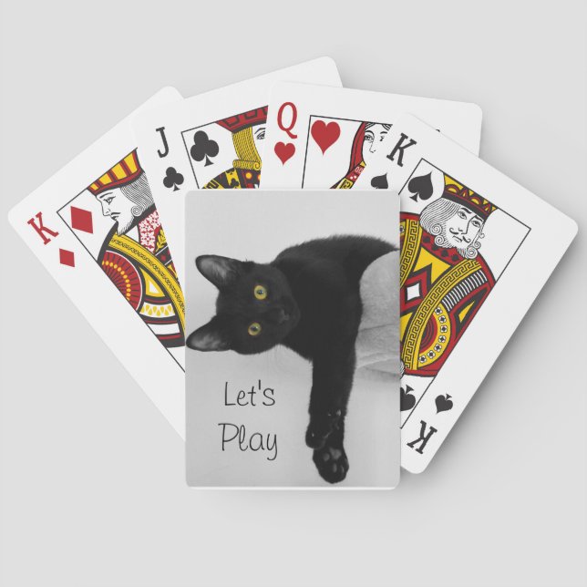Jeu De Cartes Chat noir se relaxer sur le canapé (dos)