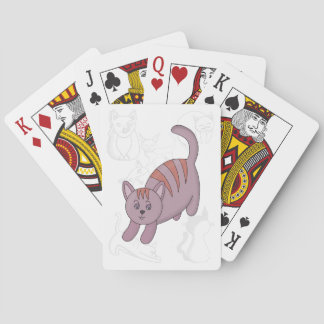 Jeu De Cartes Chat se préparant à sauter le couvercle de la coue