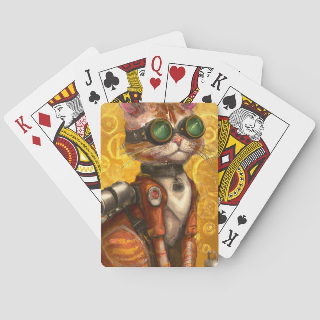 Jeu De Cartes Chat steampunk (dos)