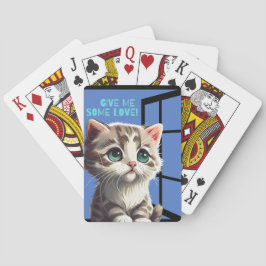 JEU DE CARTES CHAT SUR LE DEVIS DE FENÊTRE