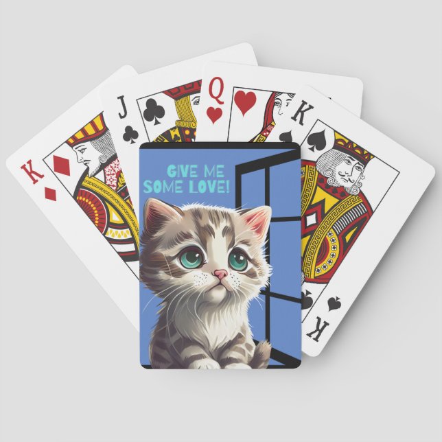 JEU DE CARTES CHAT SUR LE DEVIS DE FENÊTRE (dos)