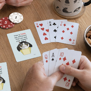 Jeu De Cartes Chat Tabby Gros Drôle Boîte