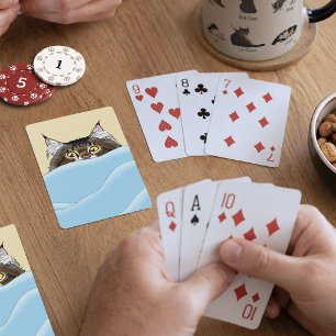 Jeu De Cartes Chat tigré jaune drôle et joueur - Humour du matin