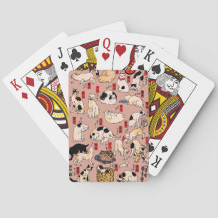 Jeu De Cartes Chats japonais Ukiyo-e Art drôle