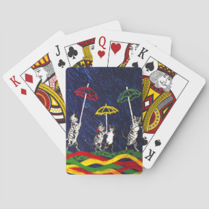 Jeu De Cartes Chats sous la pluie