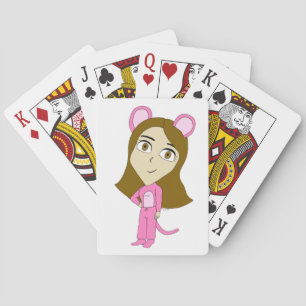 Jeu De Cartes chatte rose