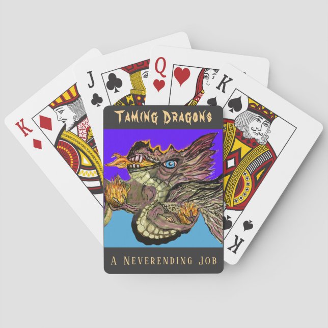 Jeu De Cartes Chauffage de l'énergie du dragon de feu (dos)