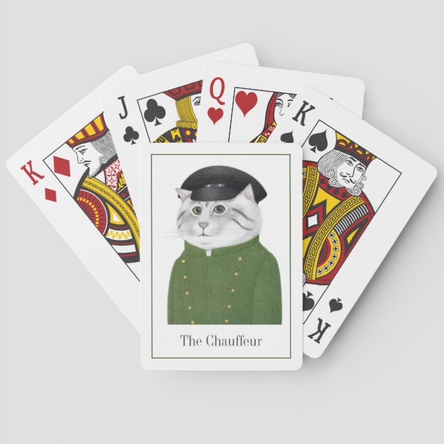Jeu De Cartes CHAUFFEUR CAT Jouer Cartes + Texte (dos)
