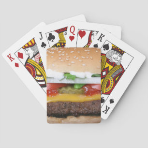 Jeu De Cartes cheeseburger délicieux avec la photographie de