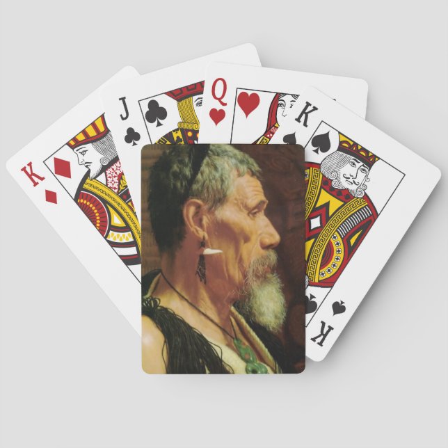 Jeu De Cartes Chef maori NZ Chieftain Art historique (dos)