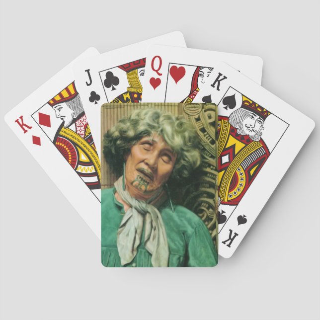 Jeu De Cartes Chef maori NZ Chieftainess Art (dos)