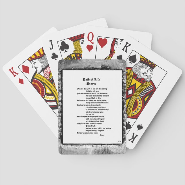 Jeu De Cartes Chemin de la vie Prière (dos)