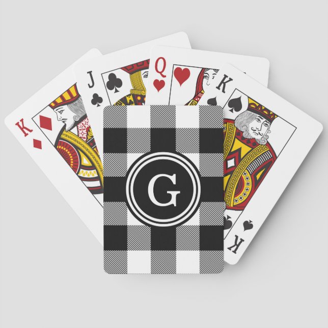 Jeu De Cartes Chèque de Buffle Noir Plaid 1IR (dos)