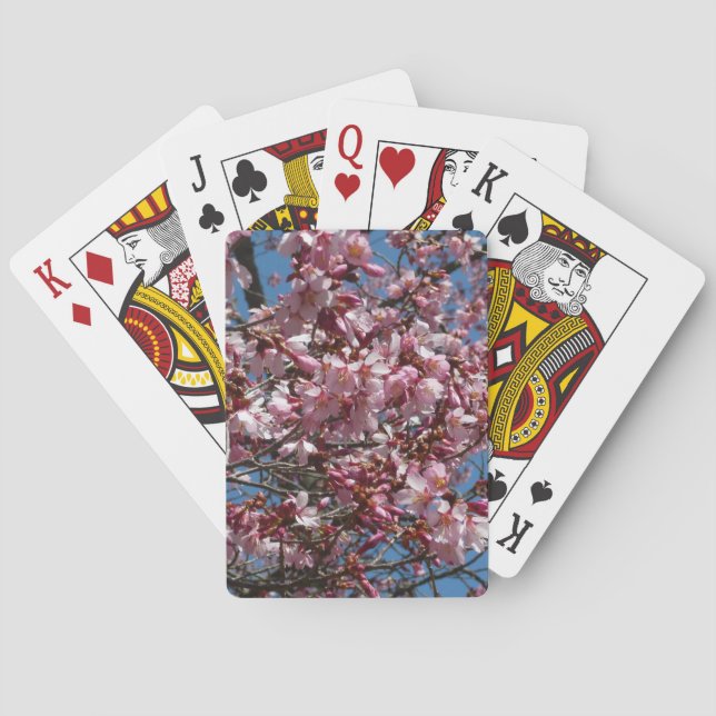 Jeu De Cartes Cherry Blossoms et Blue Sky Spring Floral (dos)