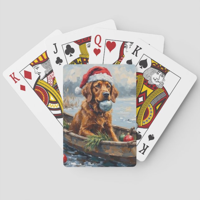 Jeu De Cartes Chesapeake Bay Retriever Christmas Hunting Boat (dos)