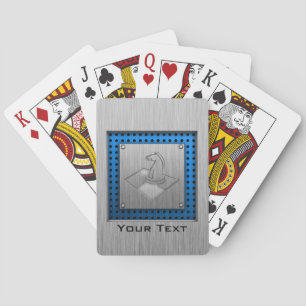 Jeu De Cartes Chess; Brushed Metal-look