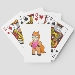Jeu De Cartes Cheval avec lunettes de soleil