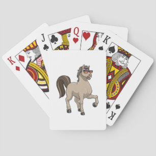 Jeu De Cartes Cheval avec lunettes de soleil