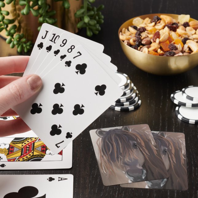 Jeu De Cartes Cheval Brown aux cheveux durs (In Situ)