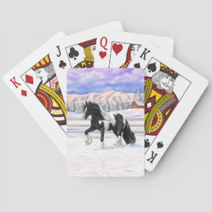 Jeu De Cartes Cheval d'attelage de la bandelette tzigane noire d