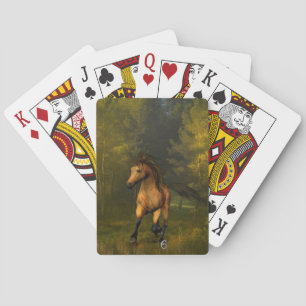 Jeu De Cartes Cheval en peau de seau dans la forêt Cartes de jeu
