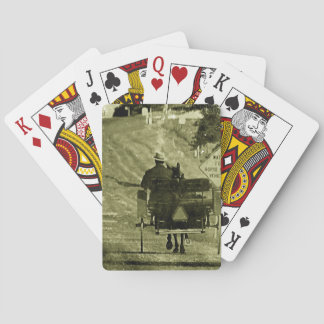 Jeu De Cartes Cheval et Buggy Sepia Grunge