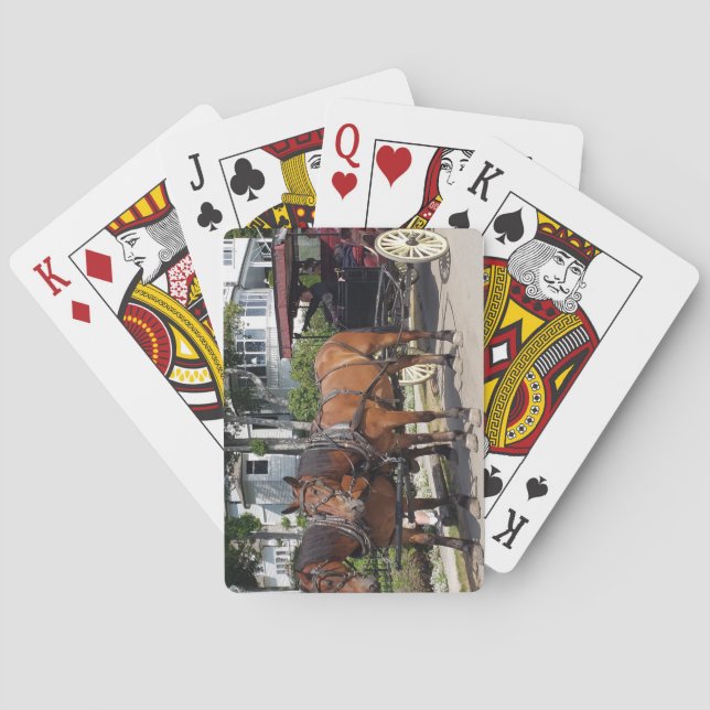 Jeu De Cartes Cheval et transport sur l'île Mackinac MI (dos)