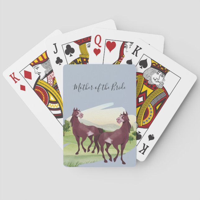 Jeu De Cartes Cheval Pays Thématique Western Rustic Mariage (dos)