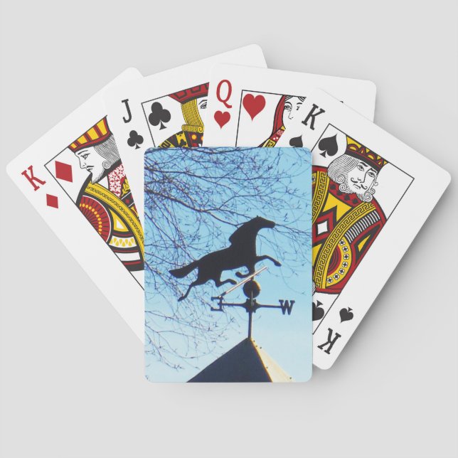 Jeu De Cartes Cheval Vane Météo Ciel Bleu (dos)