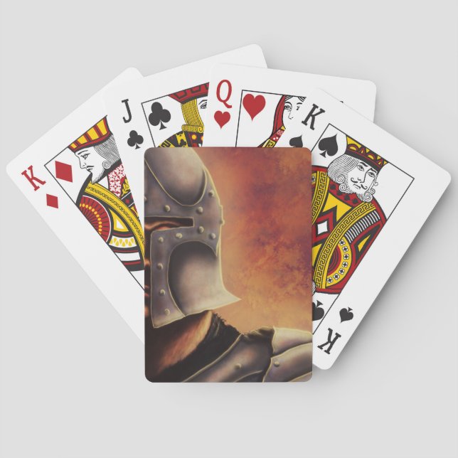 Jeu De Cartes chevalier médiéval jouant aux cartes (dos)