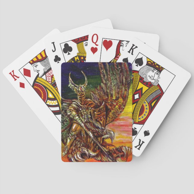 Jeu De Cartes CHEVALIER SOMBRE ET Imaginaire DRAGON (dos)