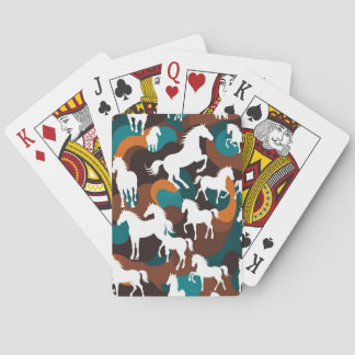 Jeu De Cartes Chevaux Blancs Abstraits