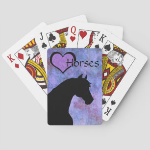 Jeu De Cartes Chevaux de coeur II (violet)