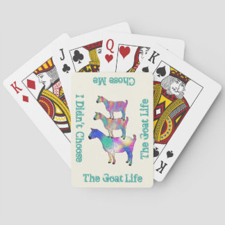 Jeu De Cartes Chèvres debout sur les objets citation aquarelle