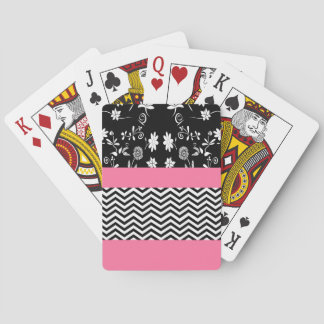 Jeu De Cartes chevron rose