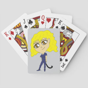 Jeu De Cartes Chibi avec une queue de chat