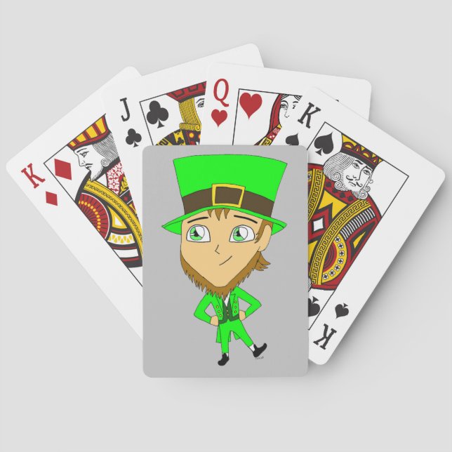 Jeu De Cartes chibi   leprechaun  (dos)
