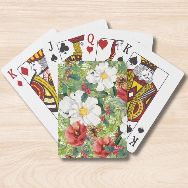 Jeu De Cartes Chic Noël Floral hiver (Créateur téléchargé)