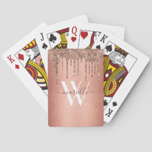 Jeu De Cartes Chic Rose Gold Parties scintillant Drives Sparkle 