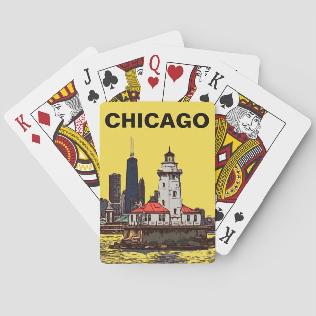 JEU DE CARTES CHICAGO LIGHTHOUSE (dos)
