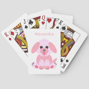 Jeu De Cartes Chien Chien Coquelicot Caricature Rosé Noir Person