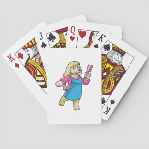 Jeu De Cartes Chien comme coiffeur avec peigne