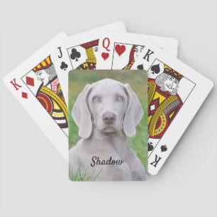 Jeu De Cartes Chien coquelicot Weimaraner personnalisé
