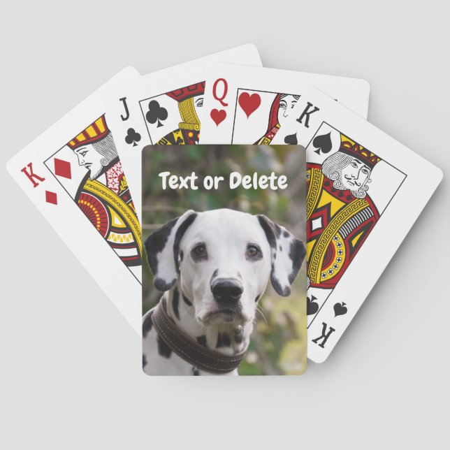 Jeu De Cartes Chien dalmate personnalisé (dos)