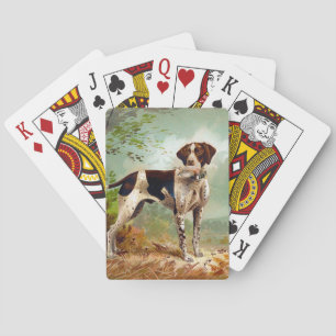 Jeu De Cartes Chien de chasse avec oiseau dans la bouche