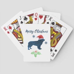 Jeu De Cartes Chien de Noël de Terre-Neuve