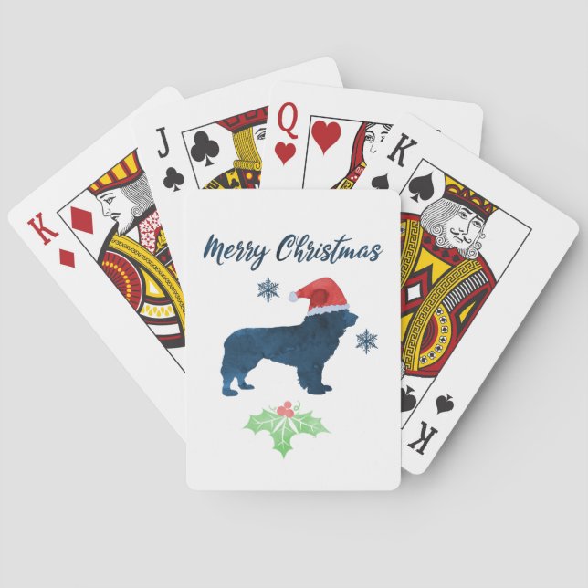 Jeu De Cartes Chien de Noël de Terre-Neuve (dos)