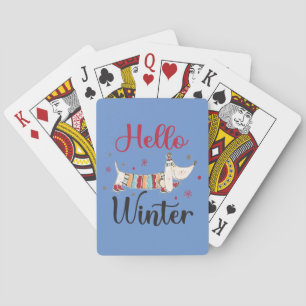 Jeu De Cartes Chien de patinage sur glace mignon